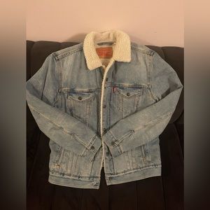 Levi’s Denim Sherpa Jacket Large Men